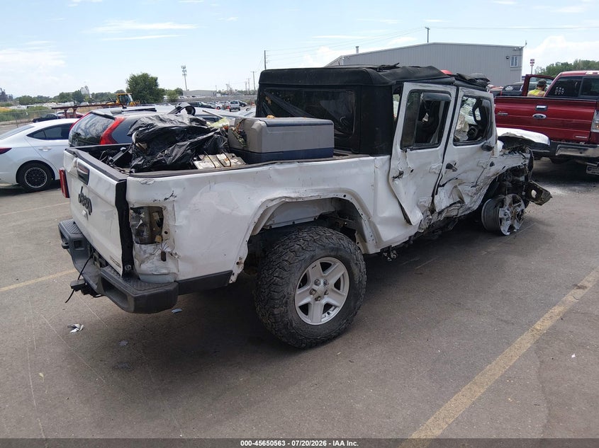 Vin: 1c6hjtag6ll114950, lot: 46149118, jeep gladiator sport s 4x4 20204