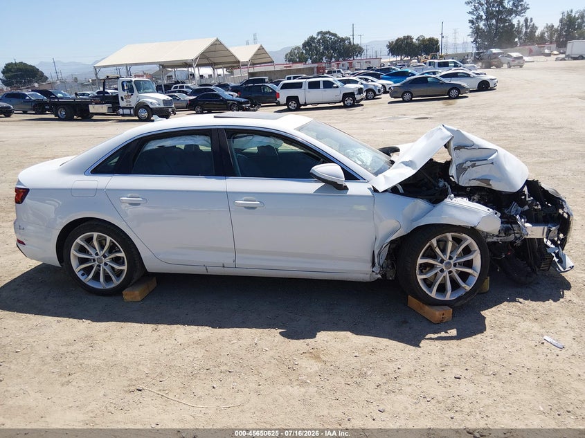 2019 Audi A4 40 Premium VIN: WAUHMAF46KA108446 Lot: 45650625