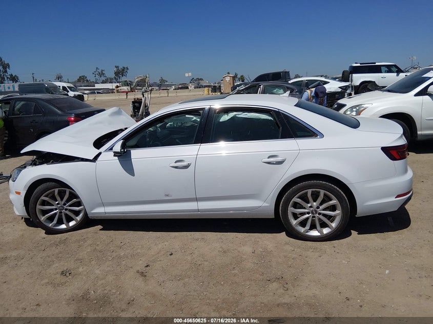 2019 Audi A4 40 Premium VIN: WAUHMAF46KA108446 Lot: 45650625