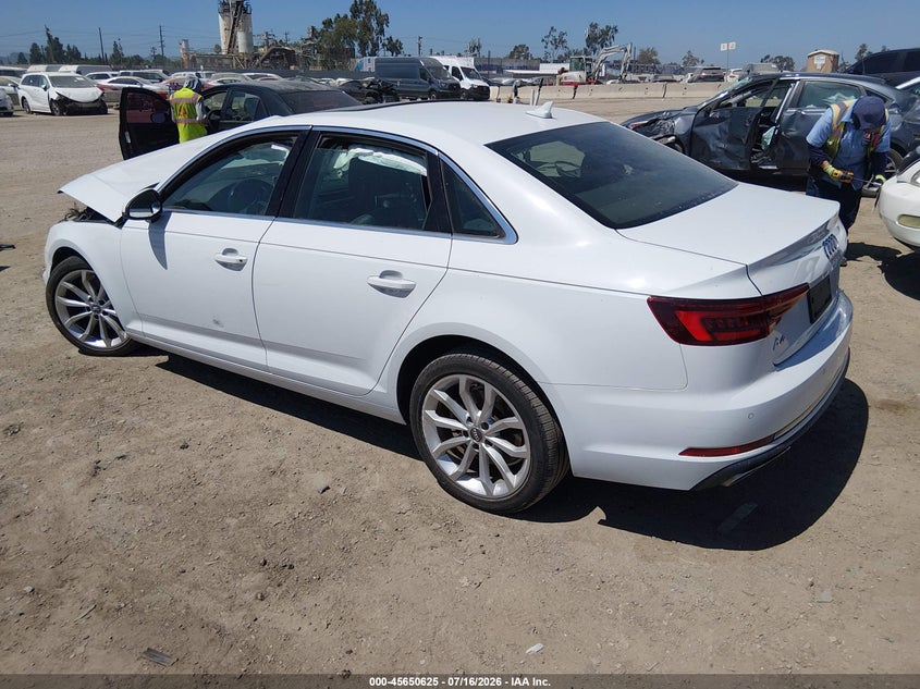 2019 Audi A4 40 Premium VIN: WAUHMAF46KA108446 Lot: 45650625