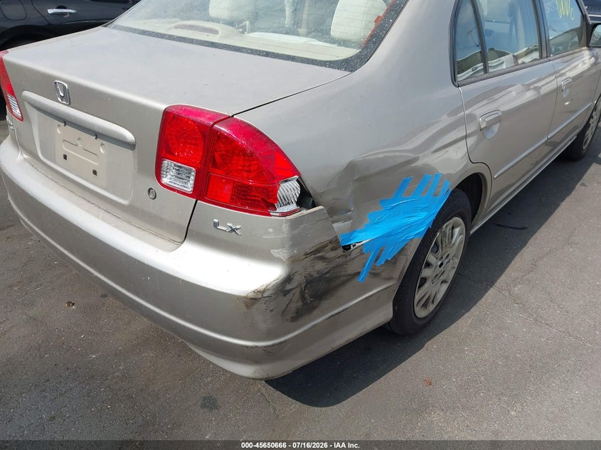 2004 HONDA CIVIC SEDAN 1.7L I-4 115HP