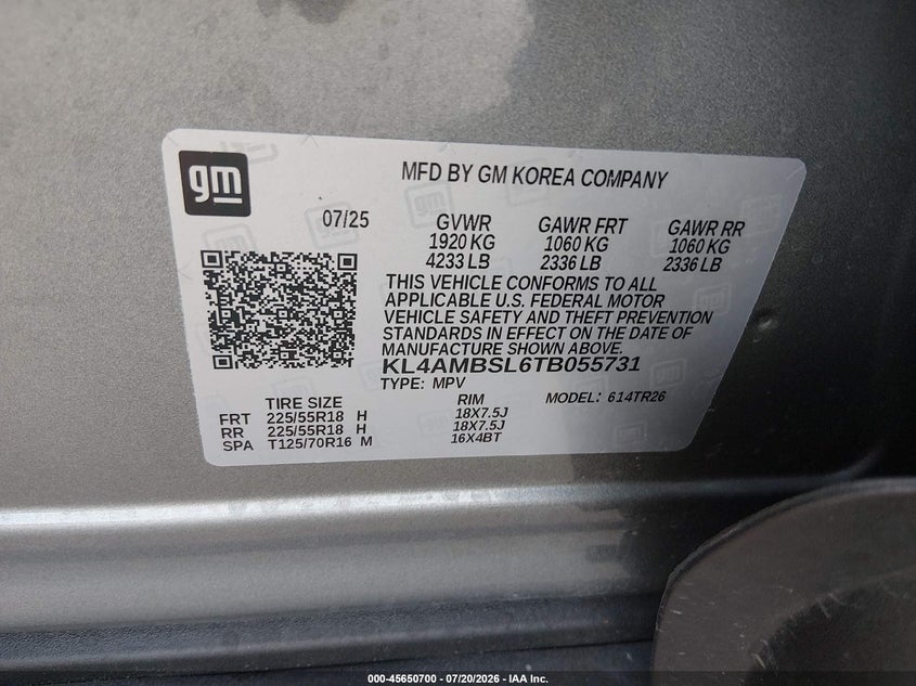 BUICK ENCORE GX 2026 VIN KL4AMBSL6TB055731