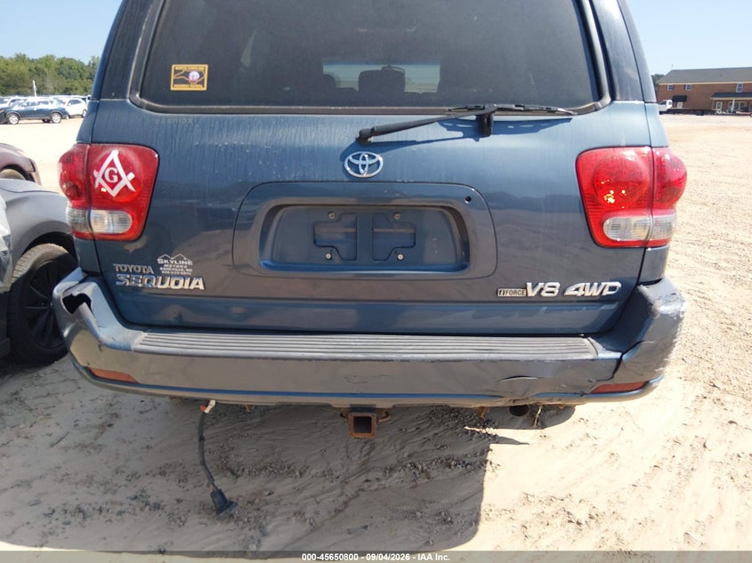 2006 TOYOTA SEQUOIA SPORT UTILITY VEHICLE 4.7L V-8 DOHC, VVT, 273HP