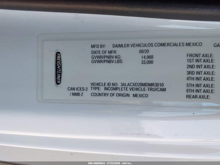 2021 FREIGHTLINER M2 106 auction photo 8