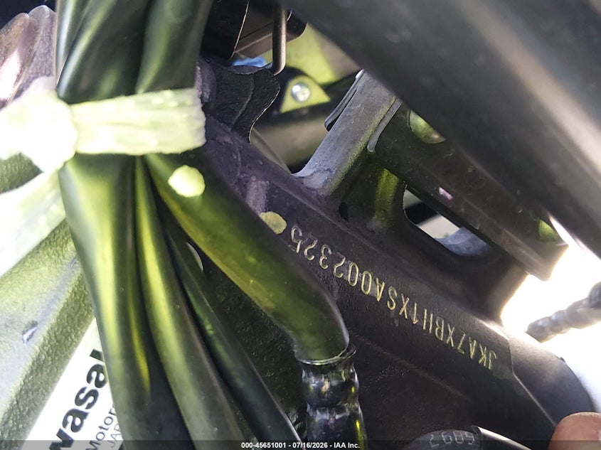 2025 Kawasaki Zx1100 H VIN: JKAZXBH1XSA002325 Lot: 45651001