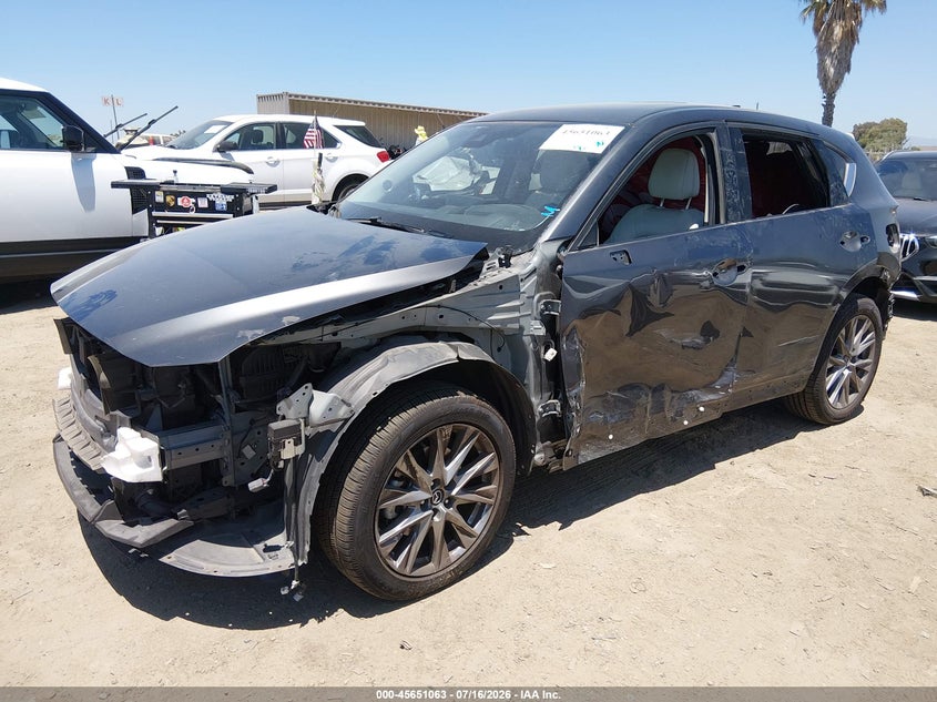 2021 Mazda CX-5, Left Side, IAAI, VIN JM3KFBAYXM0377262 — photo 2