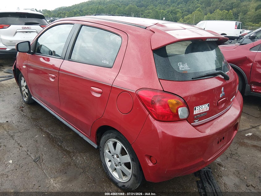 Vin: ml32a4hj8eh015609, lot: 46149624, mitsubishi mirage es 20143