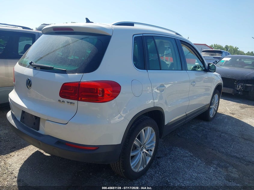 2012 Volkswagen Tiguan Se VIN: WVGAV7AX4CW570333 Lot: 45651139