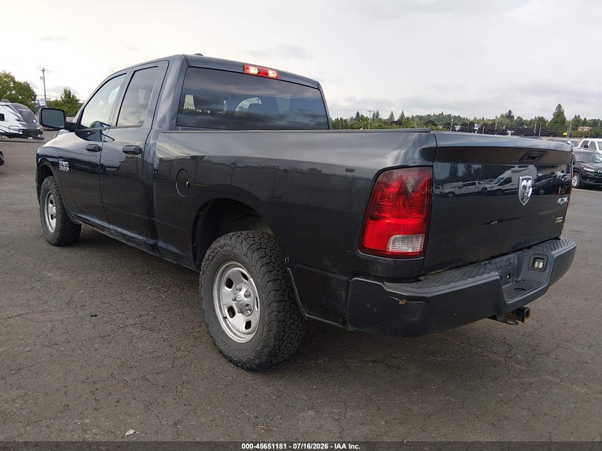 Vin: 1c6rr7fg3js297255, lot: 46149736, ram 1500 tradesman  4x4 6'4 box 20183