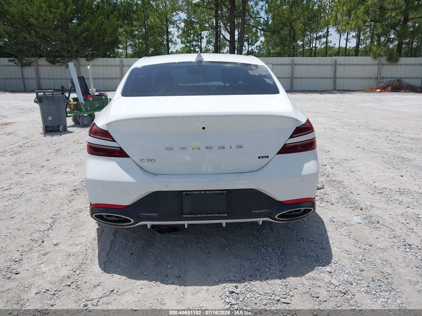 2023 Genesis G70 3.3T Rwd VIN: KMTG54TE7PU110272 Lot: 45651182
