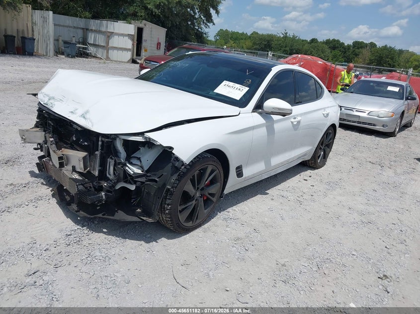 Vin: kmtg54te7pu110272, lot: 46149737, genesis g70 3.3t rwd 20232