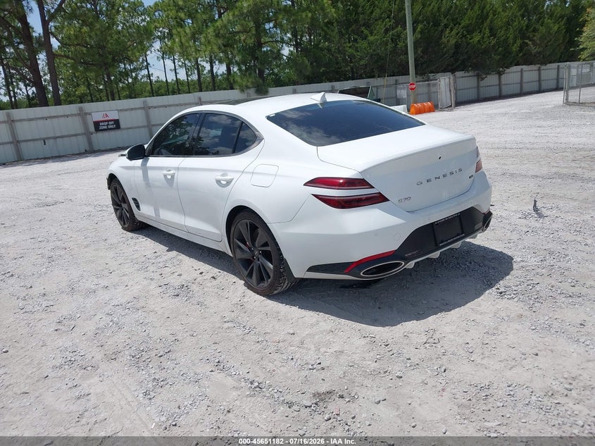 Vin: kmtg54te7pu110272, lot: 46149737, genesis g70 3.3t rwd 20233