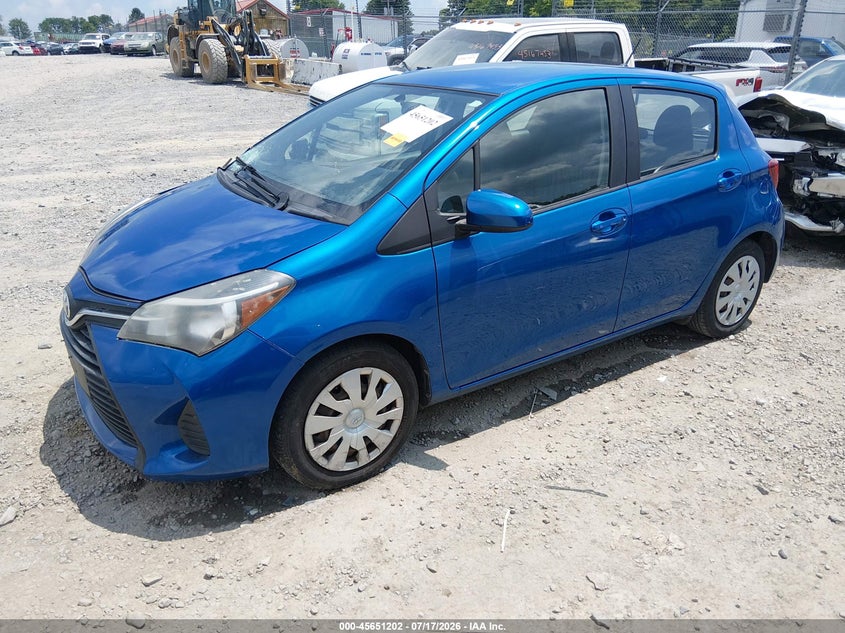 Vin: vnkktud37ga063538, lot: 46149757, toyota yaris l 20162