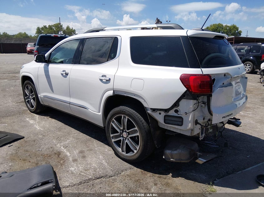 Vin: 1gkknxls0jz173311, lot: 46149793, gmc acadia denali 20183