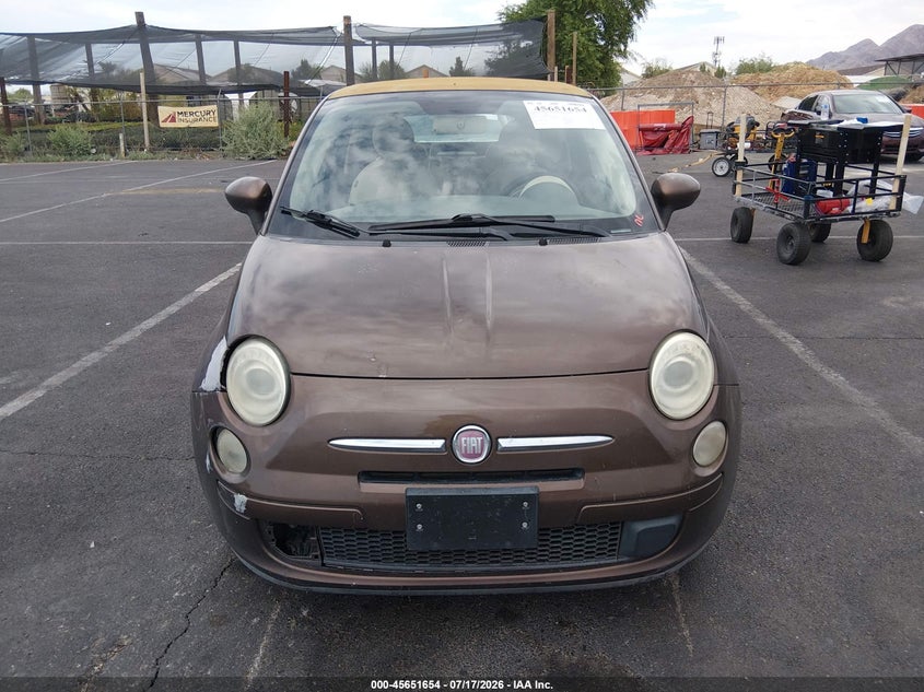2012 Fiat 500C Pop VIN: 3C3CFFDR4CT186693 Lot: 45651654