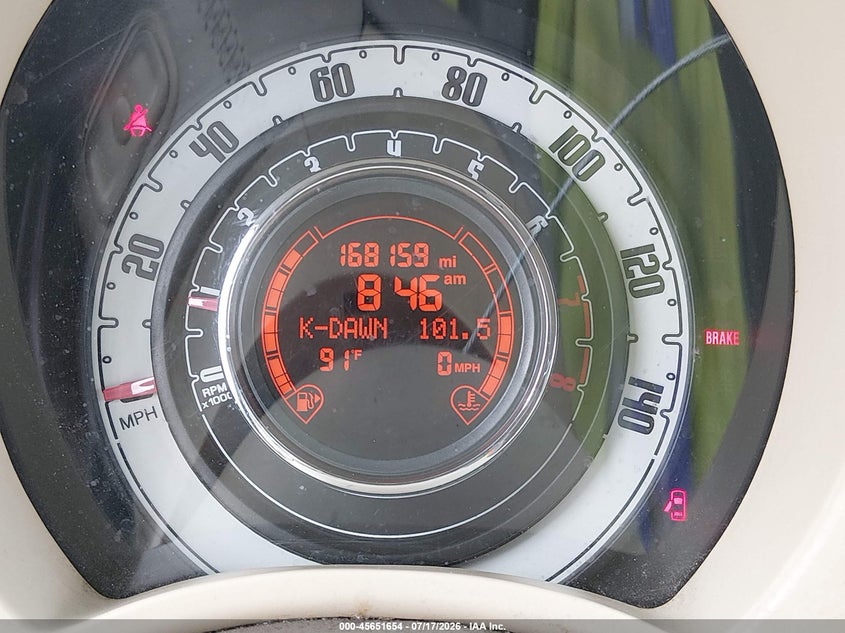 2012 Fiat 500C Pop VIN: 3C3CFFDR4CT186693 Lot: 45651654