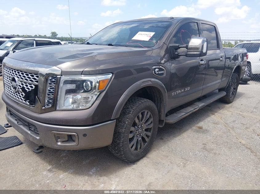 Vin: 1n6ba1f44kn517620, lot: 46150377, nissan titan xd platinum reserve diesel 20192