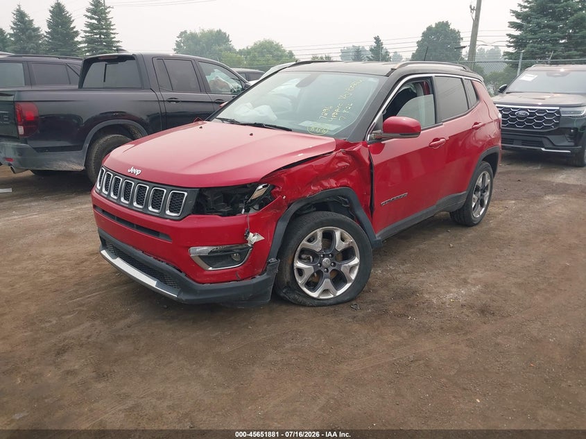 2019 Jeep Compass, Удар спереди, IAAI, VIN 3C4NJDCB4KT767296 — фото 2