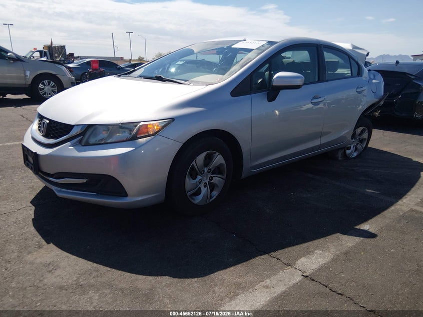 2015 Honda Civic, Удар сзади, IAAI, VIN 19XFB2F52FE236572 — фото 2