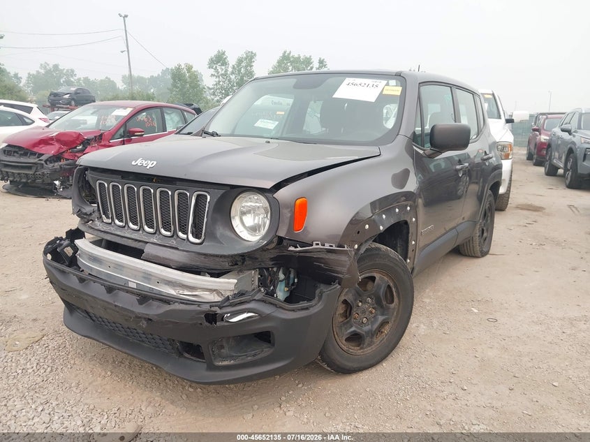 2017 Jeep Renegade, Удар спереду, IAAI, VIN ZACCJAAB5HPE75584 — фото 2