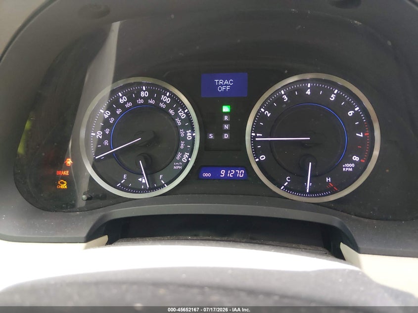 2012 Lexus Is 250 VIN: JTHBF5C28C5161249 Lot: 45652167