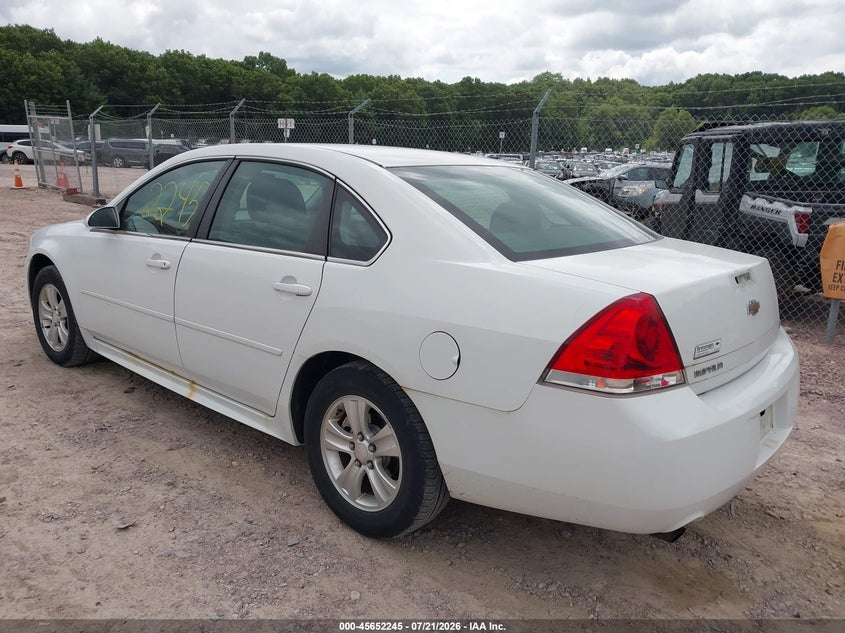 Vin: 2g1wf5e34c1147125, lot: 46150800, chevrolet impala ls 20123