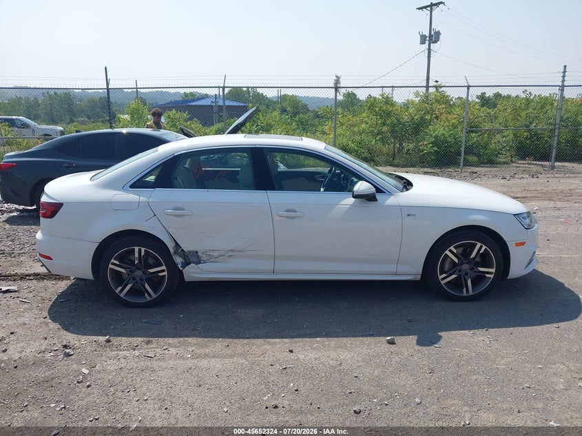 2018 Audi A4 2.0T Premium/2.0T Tech Premium VIN: WAUENAF45JA060386 Lot: 45652324