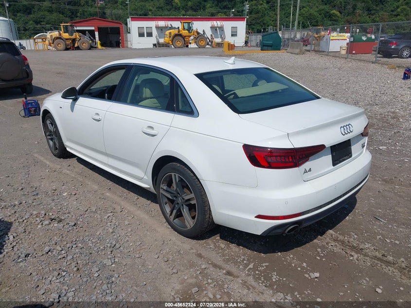 2018 Audi A4 2.0T Premium/2.0T Tech Premium VIN: WAUENAF45JA060386 Lot: 45652324