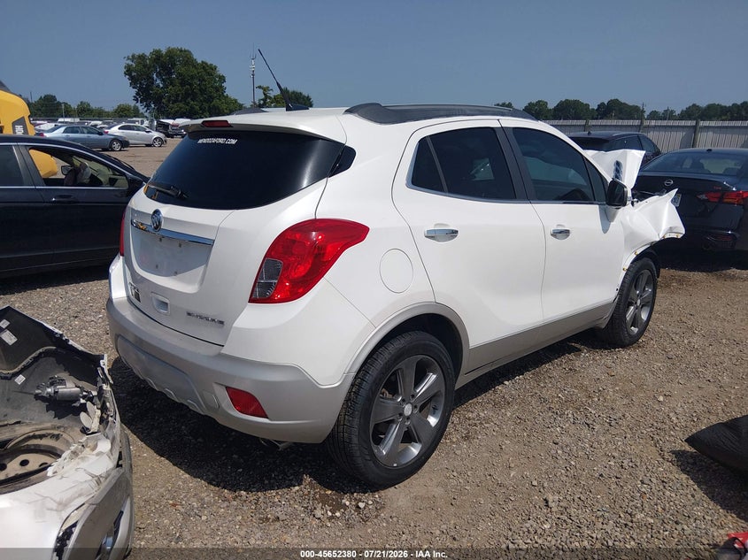 Vin: kl4cjcsb5eb786006, lot: 46150935, buick encore leather 20144