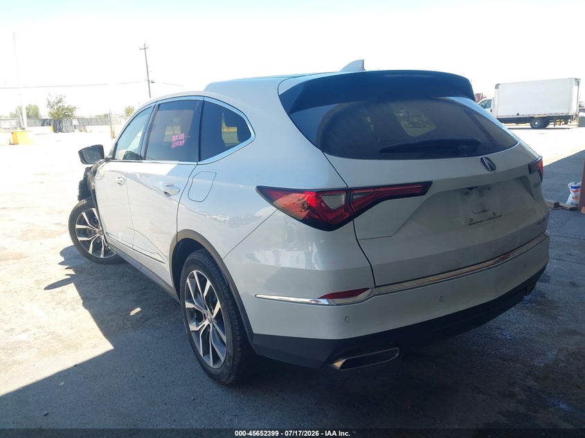 2022 Acura Mdx Technology Package VIN: 5J8YE1H49NL004315 Lot: 45652399