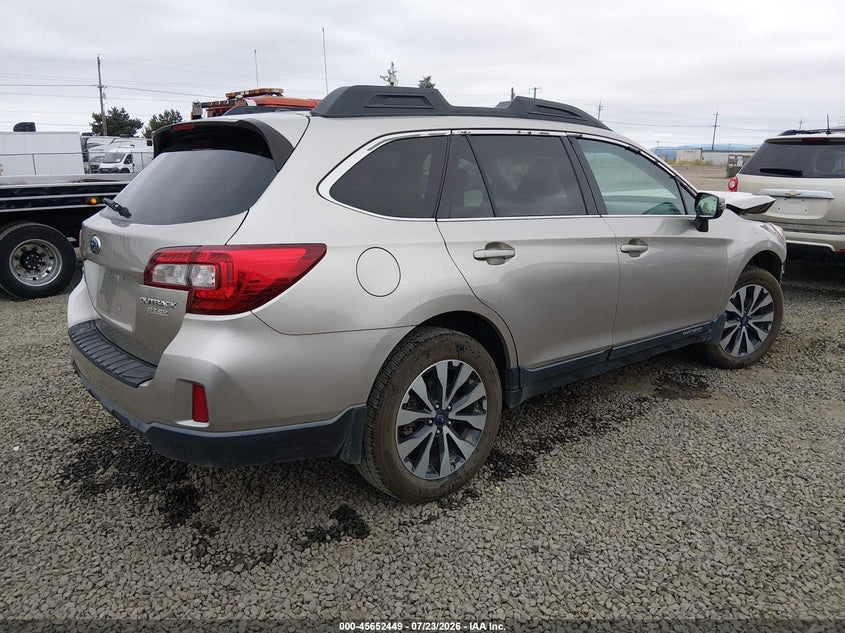 Vin: 4s4bsajc8f3255712, lot: 46151004, subaru outback 2.5i limited 20154