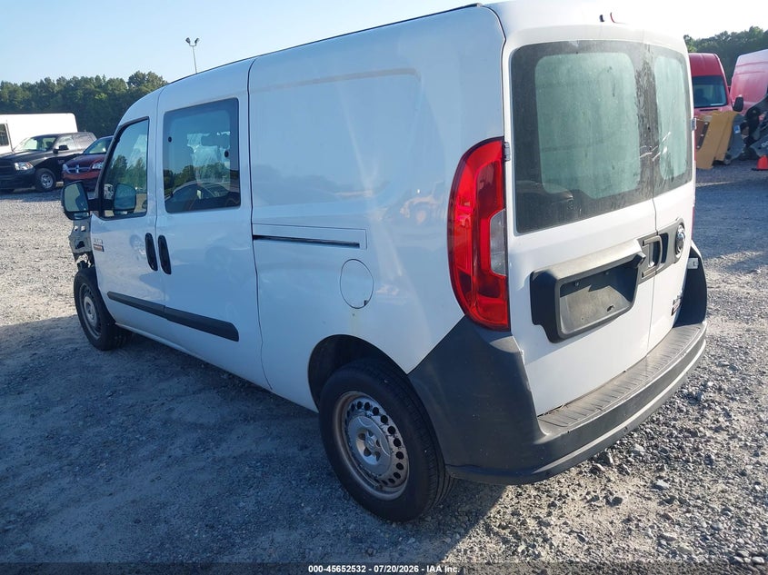 Vin: zfberfab5h6e61305, lot: 46151087, ram promaster city tradesman 20173