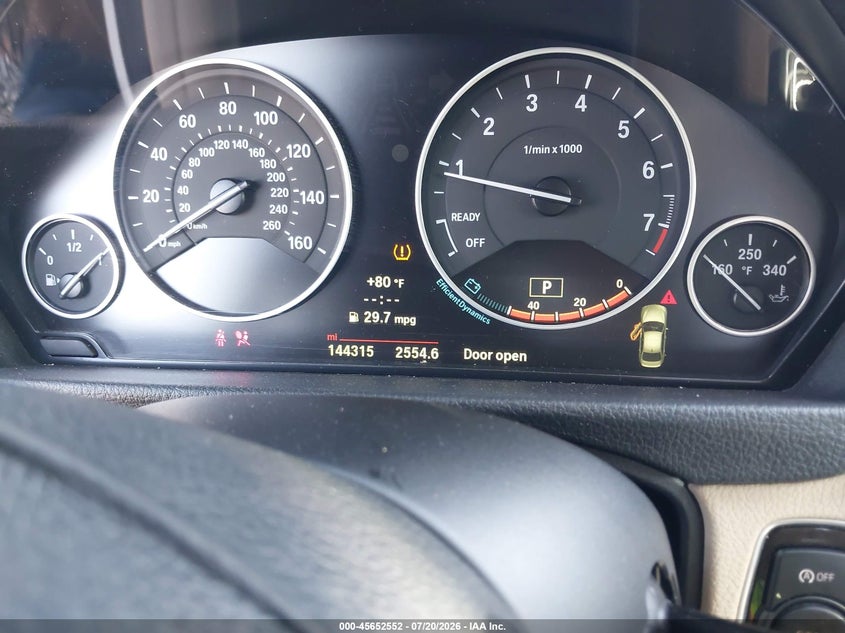 2014 BMW 328I VIN: WBA3A5C56EP602654 Lot: 45652552