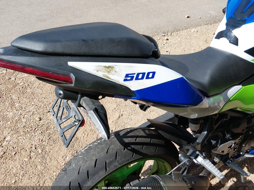 2024 Kawasaki Ex500 A/B VIN: ML5EXGJ14RDA08803 Lot: 45652671
