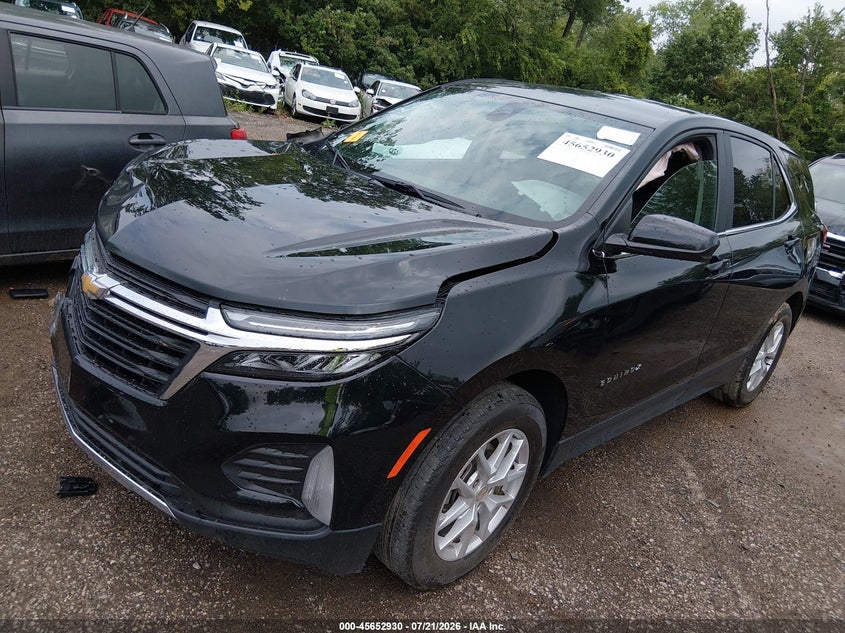 2022 Chevrolet Equinox Fwd Lt, Front End, IAAI, VIN 3GNAXKEV7NL187173 — photo 2