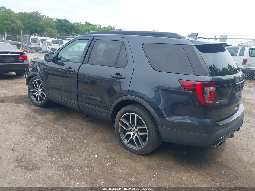 Vin: 1fm5k8gt3hgb18525, lot: 46151596, ford explorer sport 20173