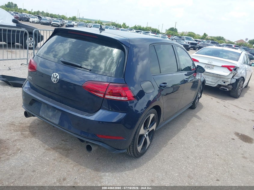 Vin: 3vw447au7jm296985, lot: 46151616, volkswagen golf gti 2.0t autobahn/2.0t s/2.0t se 20184