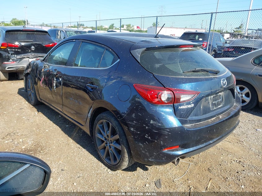 Vin: 3mzbn1l39jm198885, lot: 46151681, mazda mazda3 touring 20183