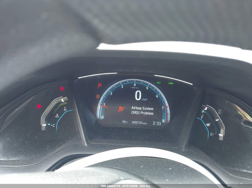 2019 Honda Civic Lx VIN: 2HGFC2F66KH512497 Lot: 45653174