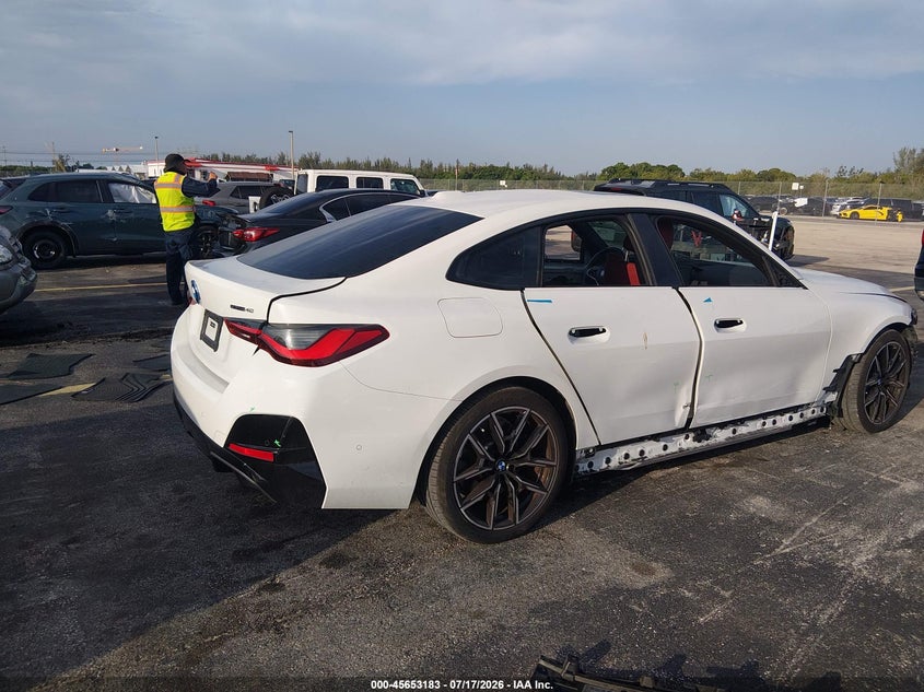 Vin: wby23hd08sfu74298, lot: 46151737, bmw i4 gran coupe edrive40 20254