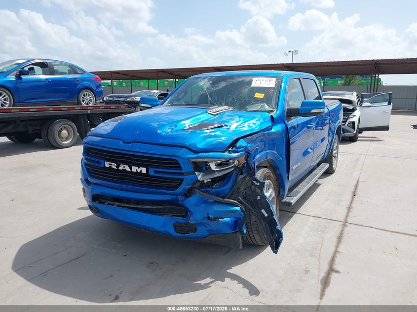 Vin: 1c6srfjt4nn234119, lot: 46151785, ram 1500 laramie  4x4 5'7 box 20222