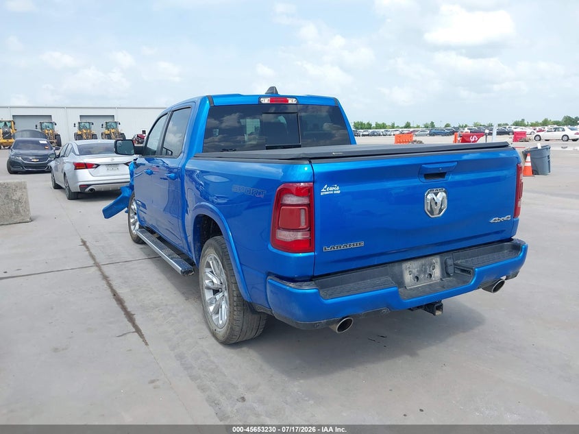 Vin: 1c6srfjt4nn234119, lot: 46151785, ram 1500 laramie  4x4 5'7 box 20223