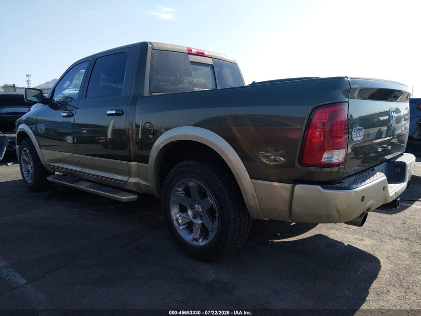 Vin: 1c6rd7ptxcs163436, lot: 46151885, ram 1500 laramie longhorn edition 20123