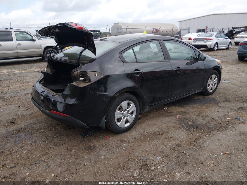 Vin: knafk4a63f5405504, lot: 46152107, kia forte lx 20154