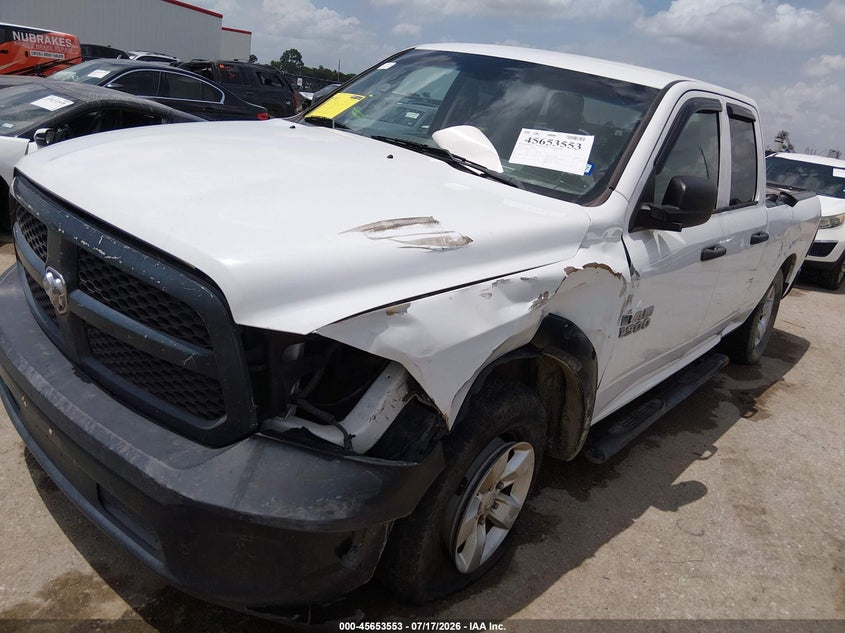 Vin: 1c6rr6fg6js299012, lot: 46152108, ram 1500 tradesman  4x2 6'4 box 20182