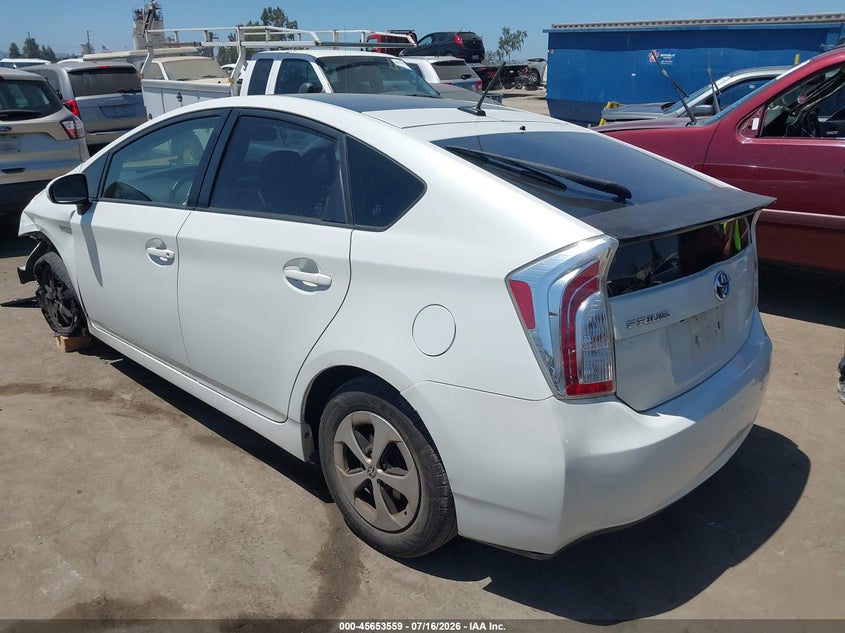 Vin: jtdkn3du3f1874824, lot: 46152114, toyota prius four 20153