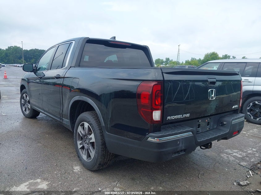 Vin: 5fpyk3f65hb013678, lot: 46152282, honda ridgeline rtl-t 20173