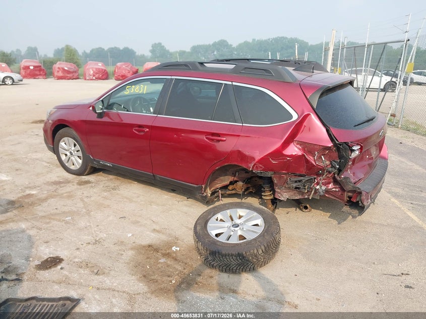 Vin: 4s4bsadc5j3298019, lot: 46152386, subaru outback 2.5i premium 20183