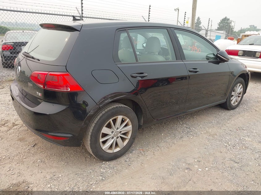2016 Volkswagen Golf Tsi S 4-Door VIN: 3VW217AU1GM041998 Lot: 45653930