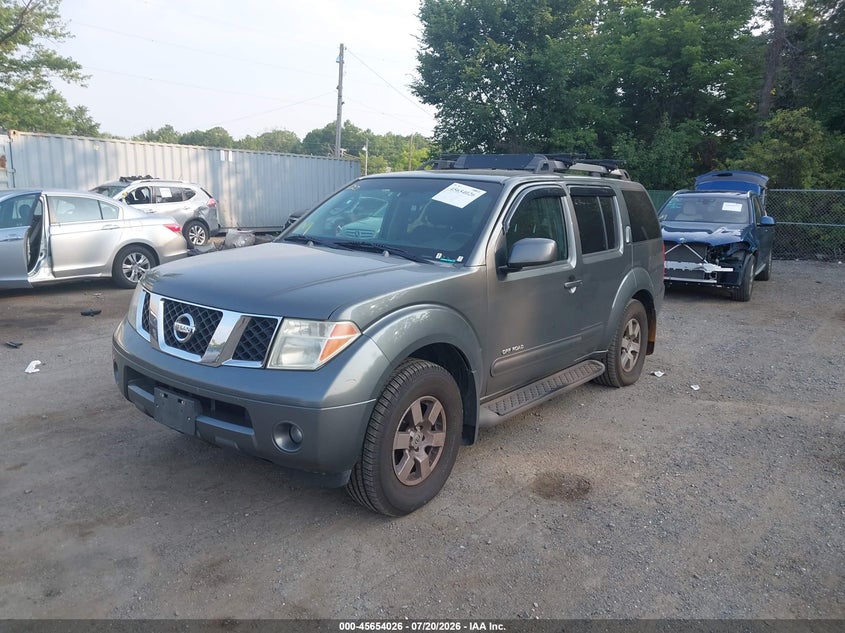 2005 Nissan Pathfinder, Левый зад, IAAI, VIN 5N1AR18W55C766090 — фото 2